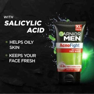 Garnier Men Anti-Pimple Face Wash – With Salicylic Actives for Acne Prevention & Oil Control - 100g
