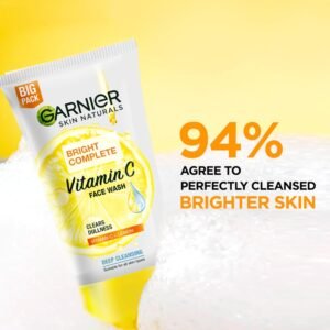 Garnier Skin Naturals Bright Complete Vitamin C Face Wash – Brightening Daily Cleanser for Glowing Skin - 150g