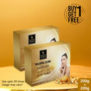 Good Vibes Gold Natural Glow Facial Kit – | 4 Step Routine for Healthy, Glowing Skin – 40g