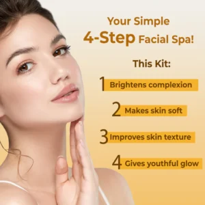 Good Vibes Gold Natural Glow Facial Kit – | 4 Step Routine for Healthy, Glowing Skin – 40g