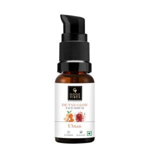 Good Vibes Ubtan De-Tan Glow Face Serum – Brightening & Even Skin Tone – 30ml