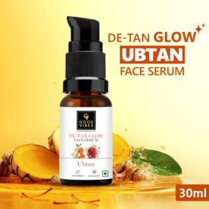 Good Vibes Ubtan De-Tan Glow Face Serum – Brightening & Even Skin Tone – 30ml