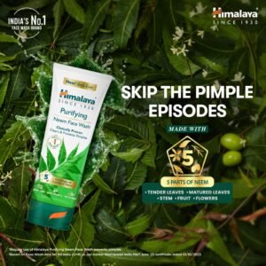 Himalaya Purifying Neem Face Wash with Turmeric – Clears Pimples, Prevents Acne & Gently Cleanses - 150 ml