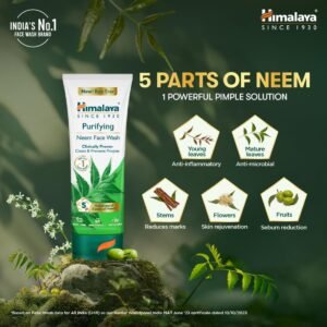 Himalaya Purifying Neem Face Wash with Turmeric – Clears Pimples, Prevents Acne & Gently Cleanses - 150 ml