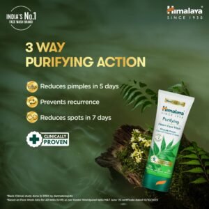Himalaya Purifying Neem Face Wash with Turmeric – Clears Pimples, Prevents Acne & Gently Cleanses - 150 ml