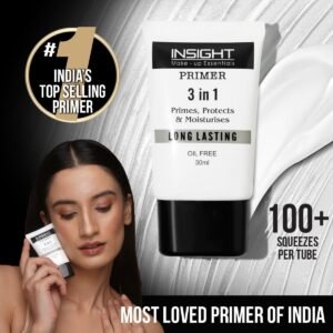 INSIGHT 3-in-1 Primer – Matte Finish, Pore Blurring, Hydrating & Long-Lasting Makeup Base, 30ml