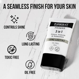 INSIGHT 3-in-1 Primer – Matte Finish, Pore Blurring, Hydrating & Long-Lasting Makeup Base, 30ml