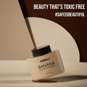 INSIGHT Banana Loose Powder – Long-Lasting Coverage, Oil-Absorbing, Lightweight Finish, 40g