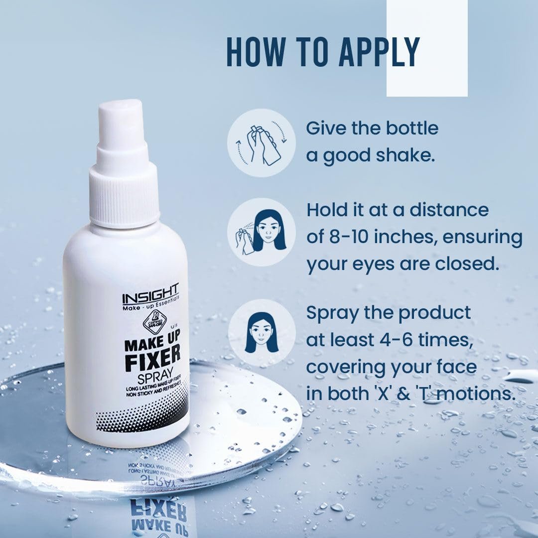 INSIGHT Makeup Fixer Spray – Long-Lasting, Moisturizing, Transparent Mist, 75ml - Image 3