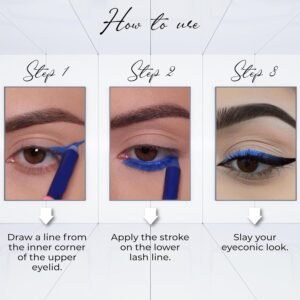 INSIGHT Super Kajal Electric Blue – 24Hr Long Stay, Waterproof, Smudgeproof | 1.7g