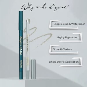 INSIGHT Super Kajal Electric Blue – 24Hr Long Stay, Waterproof, Smudgeproof | 1.7g