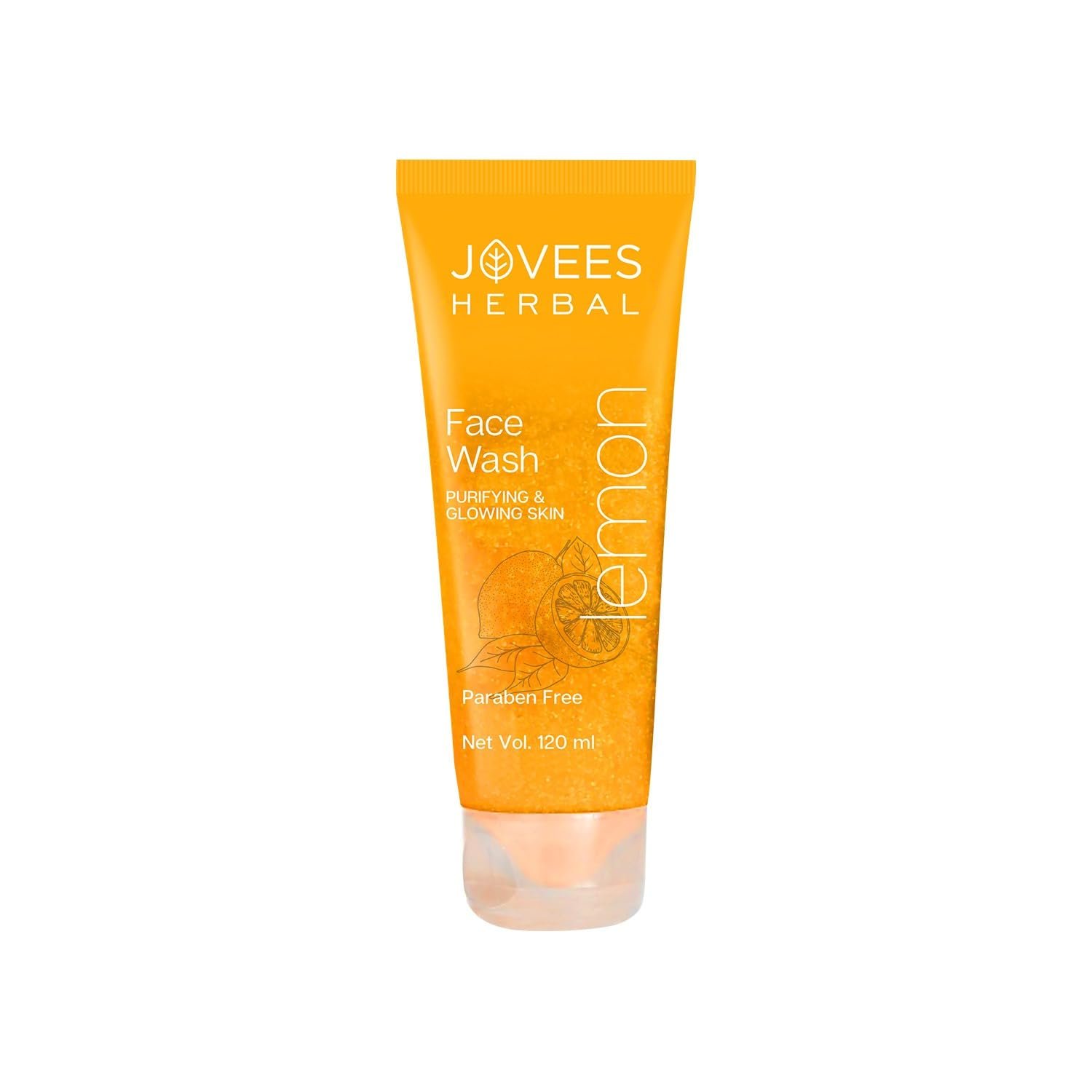 Jovees Herbal Lemon Face Wash | Skin Brightening, Oil Control & Dark Spot Reduction – 120ml
