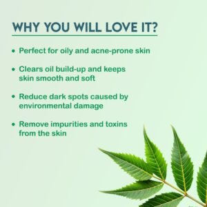 Jovees Neem Face Wash | Neem & Tea Tree Extracts for Oily, Acne-Prone Skin – 120ml