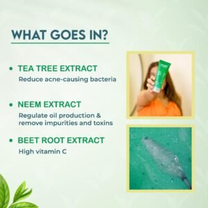 Jovees Tea Tree Face Wash | Oil Control, Acne Prevention & Gentle Cleanser – 120ml
