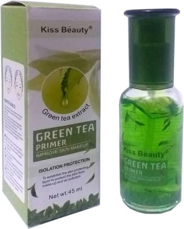 Kiss Beauty Green Tea Primer – Moisturizing, Anti-Pollution, Easy-Absorb Cream, 45ml - Image 3