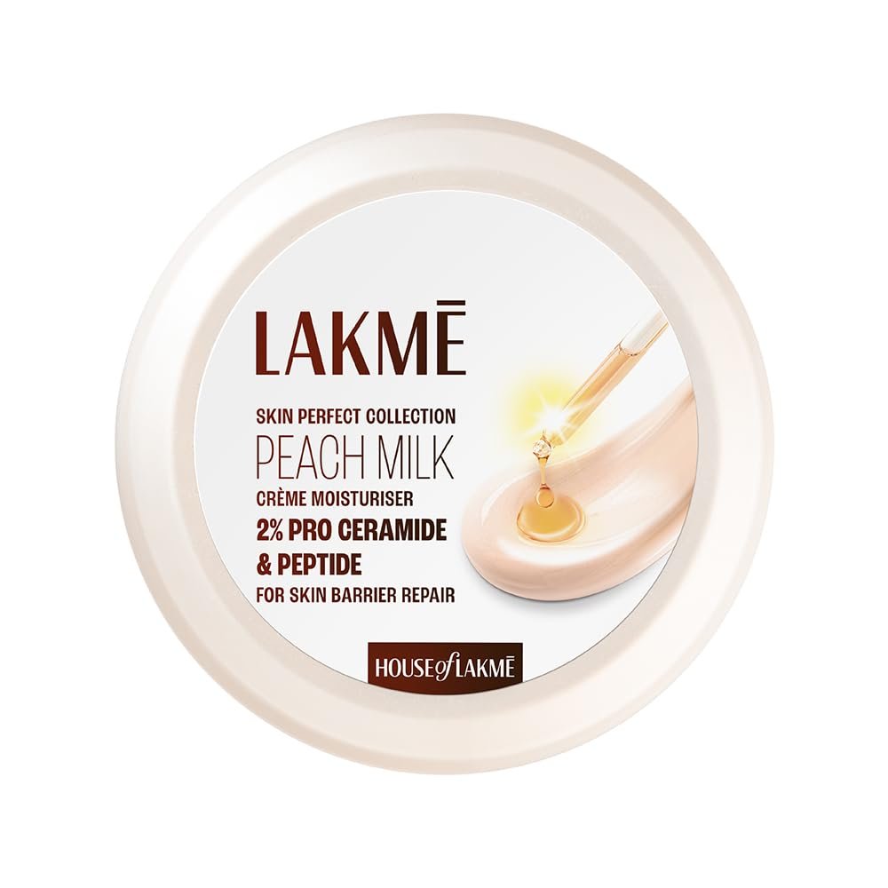 Lakme Peach Milk Soft Crème Moisturizer – Lightweight, Vitamin E Face Cream – 200g