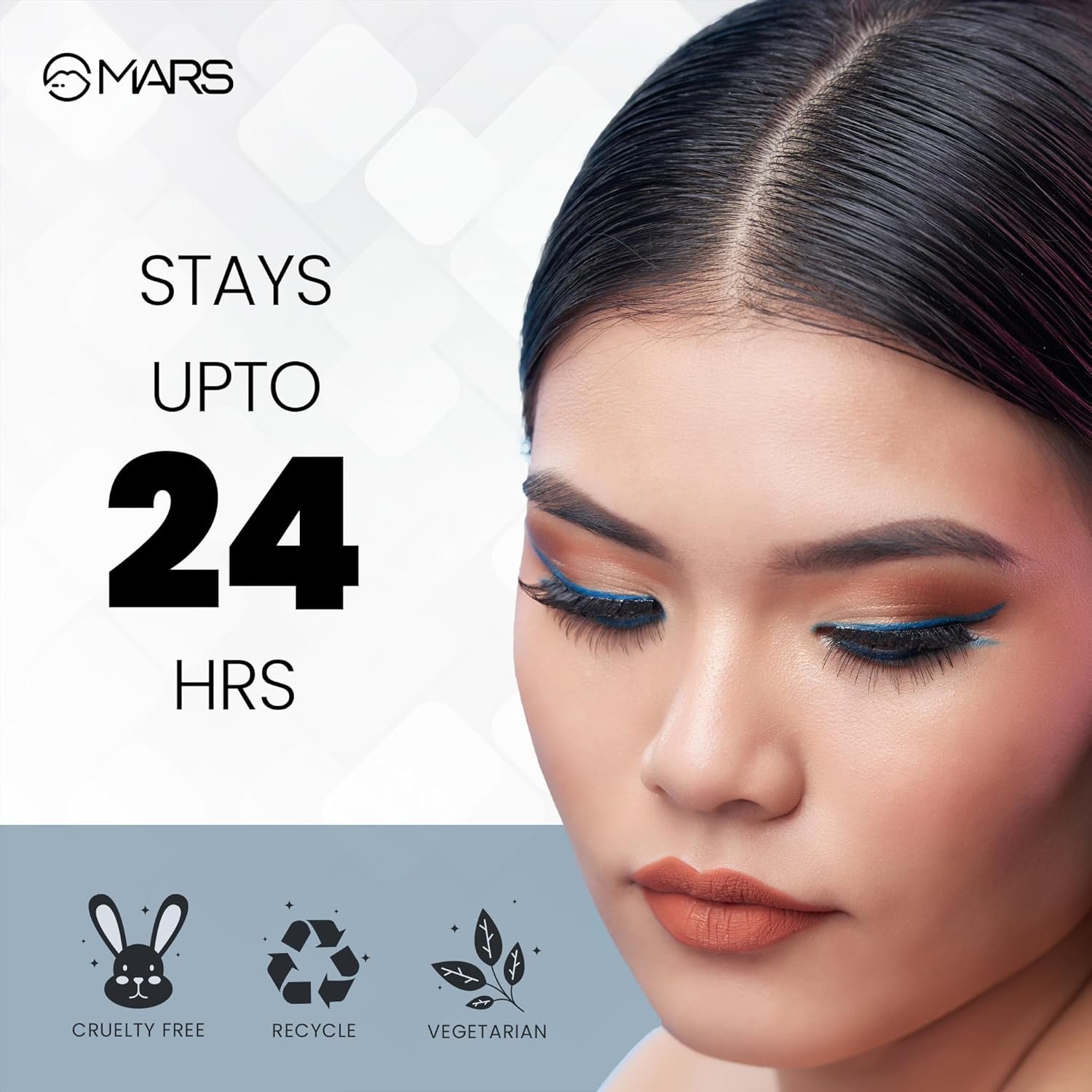 MARS 2-in-1 Hue Gel Eyeliner – Black & Blue, Waterproof, Smudge-Proof, Long-Lasting 24H, with Dual Brush Set, 6g - Image 4