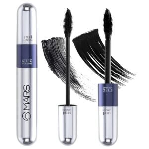 MARS Double Trouble Mascara – 2-in-1 Volumizing & Lengthening, Waterproof, Long-Lasting, 15ml