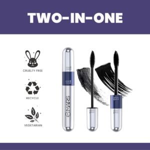 MARS Double Trouble Mascara – 2-in-1 Volumizing & Lengthening, Waterproof, Long-Lasting, 15ml