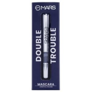 MARS Double Trouble Mascara – 2-in-1 Volumizing & Lengthening, Waterproof, Long-Lasting, 15ml