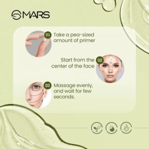 MARS Glow O’ Clock Gel Primer – Dewy, Hydrating & Green Tea Enriched Makeup Base, 30ml