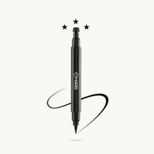 MARS Magic Star Pen Eyeliner with Star Stamp – Dual-Ended, Matte Black, Smudge-Proof, Water-Resistant, 7.5ml