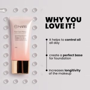 MARS Pore Cure Primer – Pore Minimizing, Oil Control & Long-Lasting Matte Makeup Base, 30ml