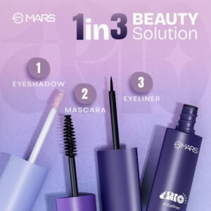 MARS TRIO Treat 3-in-1 Eye Makeup Kit – Eyeliner, Mascara & Eyeshadow, Travel-Friendly, Long-Lasting, 24.5g