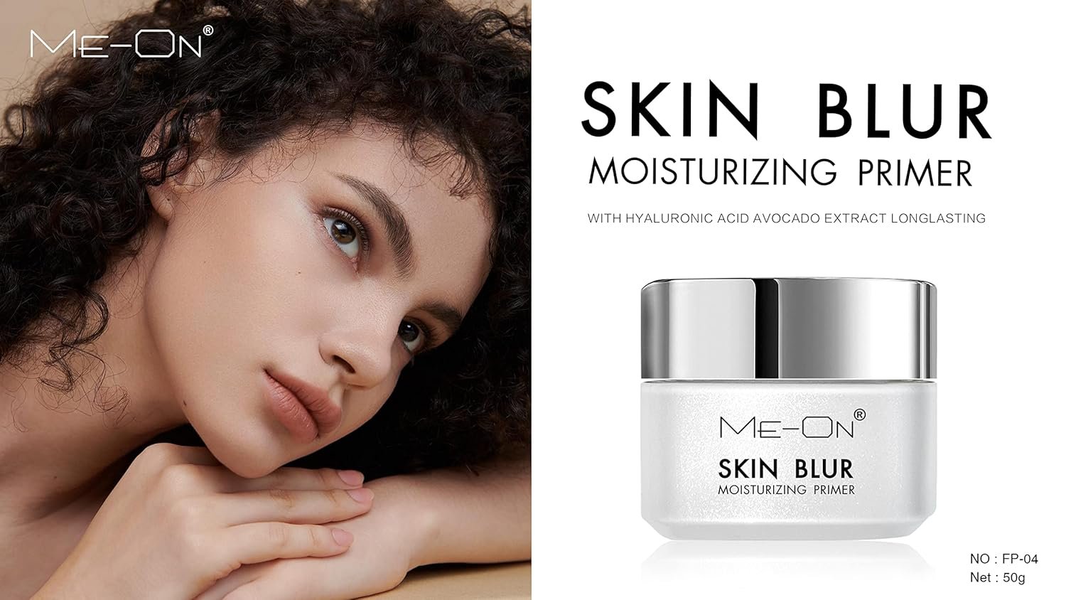 ME-ON Skin Blur Moisturizing Primer – Hydrating, Nourishing & Makeup-Ready Base with Hyaluronic Acid & Avocado Extracts, 50g - Image 3