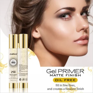 Maliao 24K Gold Gel Matte Finish Oil-Free Primer – Radiant, Hydrating & Long-Lasting Makeup Base, 30ml