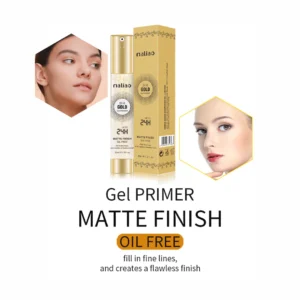 Maliao 24K Gold Gel Matte Finish Oil-Free Primer – Radiant, Hydrating & Long-Lasting Makeup Base, 30ml