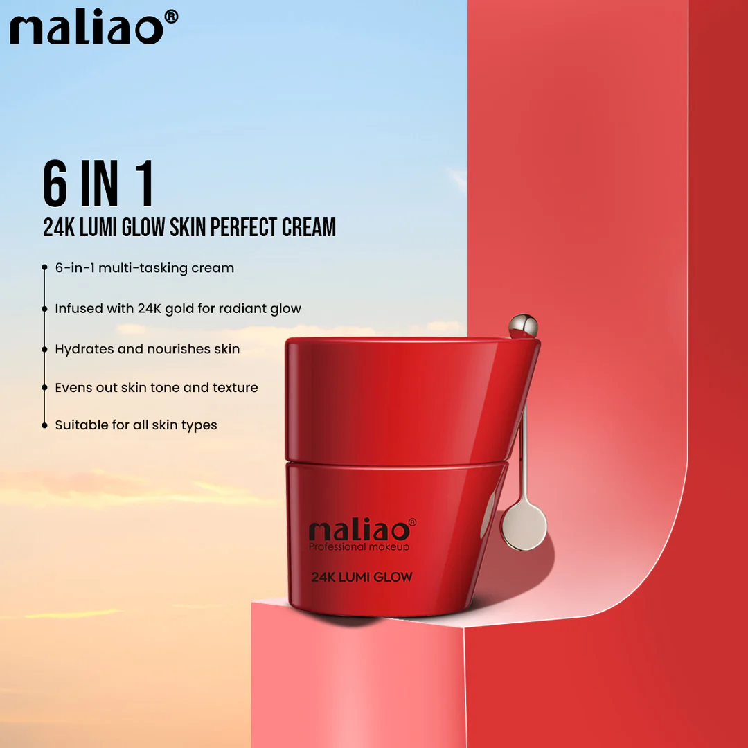 Maliao 24K Lumi Glow Skin Perfect Cream – 6-in-1 Whitening, Spot Lightening, Anti-Wrinkle & Brightening – 50g - Image 4