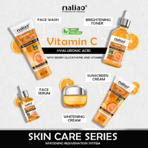 Maliao 5-Piece Vitamin C Skin Care Set | Sunscreen, Serum, Face Wash, Whitening Cream & Toner – 330g