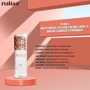 Maliao 8-in-1 Natural Glow Skincare & Moisturizing Primer with SPF 30 PA++ | Brightening, Anti-Aging & Sun Protection – 30g