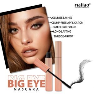 Maliao HD Dense Waterproof Mascara – Intense Volume, Smudge-Proof, Long-Lasting, 7ml