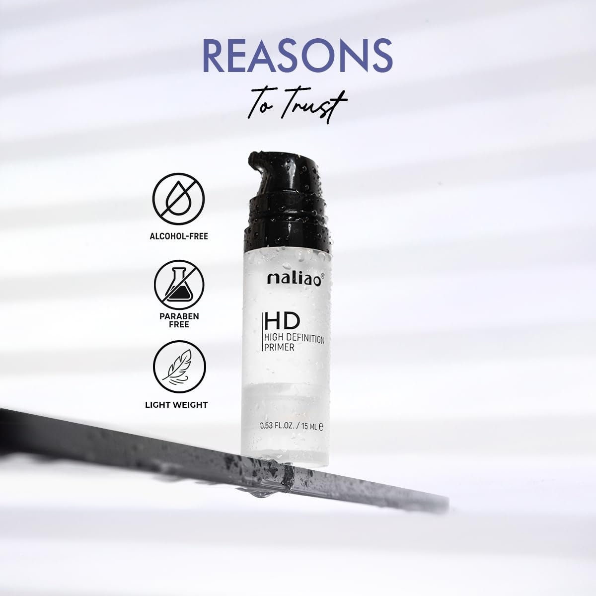 Maliao HD High Definition Primer – Pore-Minimizing, Mattifying, Long-Lasting Makeup Base, 15ml - Image 4