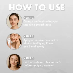 Maliao Infallible Mattifying Base Primer – Oil Control, Pore-Refining, Long-Lasting Makeup Base, 30ml