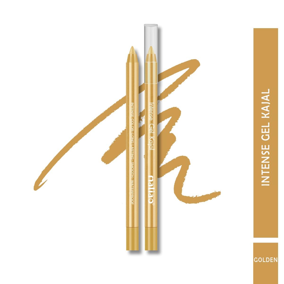 Maliao Intense Gel Kajal – Golden, Long Lasting, Waterproof & Smudge-Proof | 1g