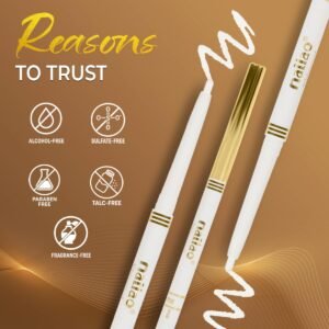 Maliao Love Me Auto Kohl Kajal Eyeliner – Pure White, Waterproof & Smudge-Proof | 10g