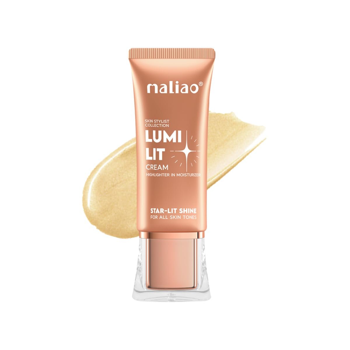 Maliao Lumi Lit Cream Highlighter – Moisturizing Glow Enhancer (Golden Tint) – 30g - Image 2