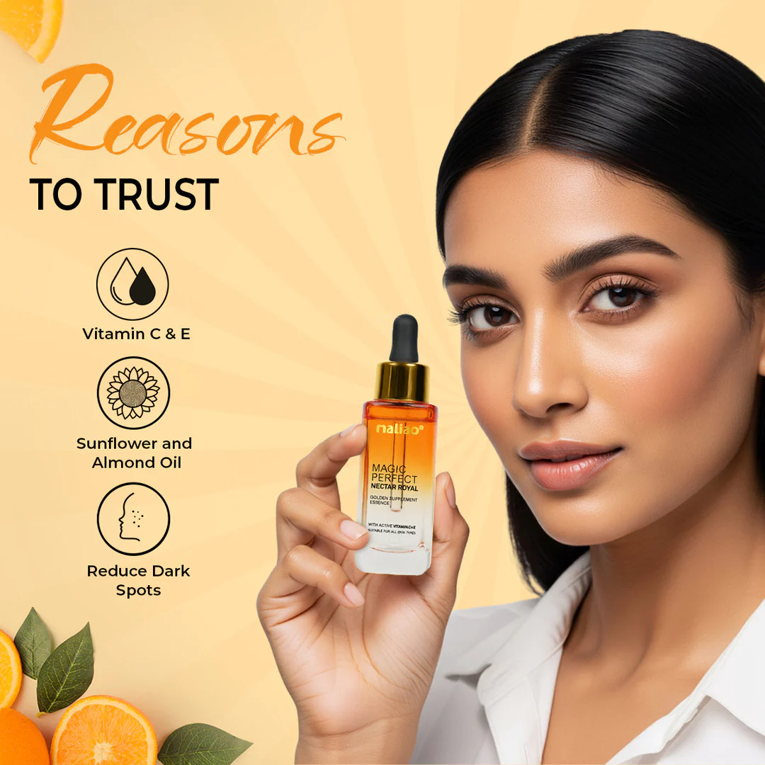 Maliao Magic Perfect Nectar Royal Vitamin C+E Serum – Glow Restoring & Nourishing – 30ml - Image 5