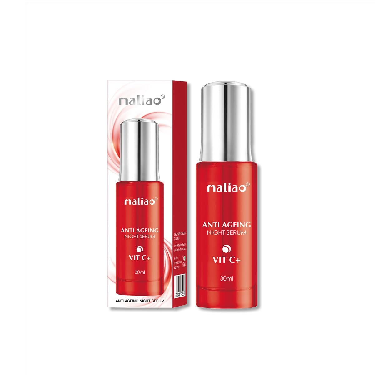 Maliao Vit C+ Anti-Ageing Night Serum – Collagen Boost & Skin Renewal – 30ml
