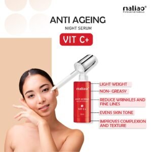 Maliao Vit C+ Anti-Ageing Night Serum – Collagen Boost & Skin Renewal – 30ml