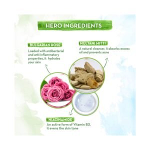 Multani Mitti Face Wash with Multani Mitti & Bulgarian Rose For Oil Control & Acne - 100 ml