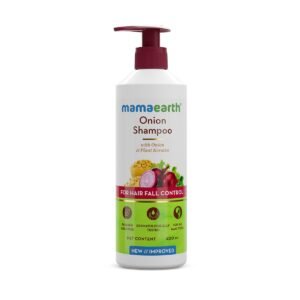 Mamaearth Onion Shampoo with Plant Keratin – Hair Fall Control & Hair Growth, 250ml