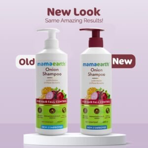 Mamaearth Onion Shampoo with Plant Keratin – Hair Fall Control & Hair Growth, 250ml