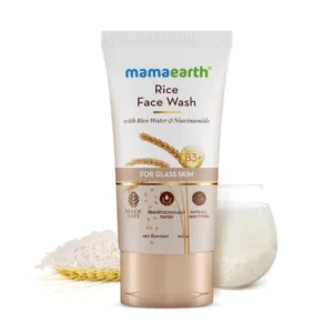 Mamaearth Rice Face Wash with Rice Water & Niacinamide – Hydrating, Brightening & Gentle Cleanser - 100ml