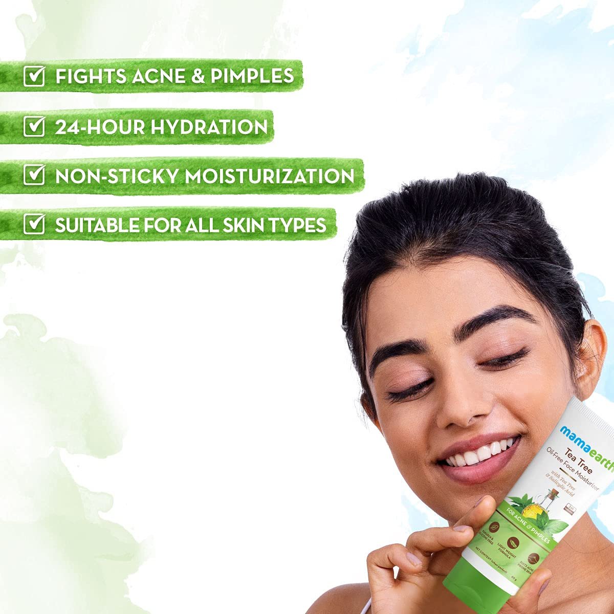 Mamaearth Tea Tree Oil-Free Moisturizer – With Salicylic Acid for Acne & Oily Skin – 80g - Image 5
