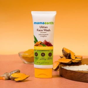 Ubtan Natural Glow Face Wash with Turmeric & Saffron for Tan Removal – 50 ml