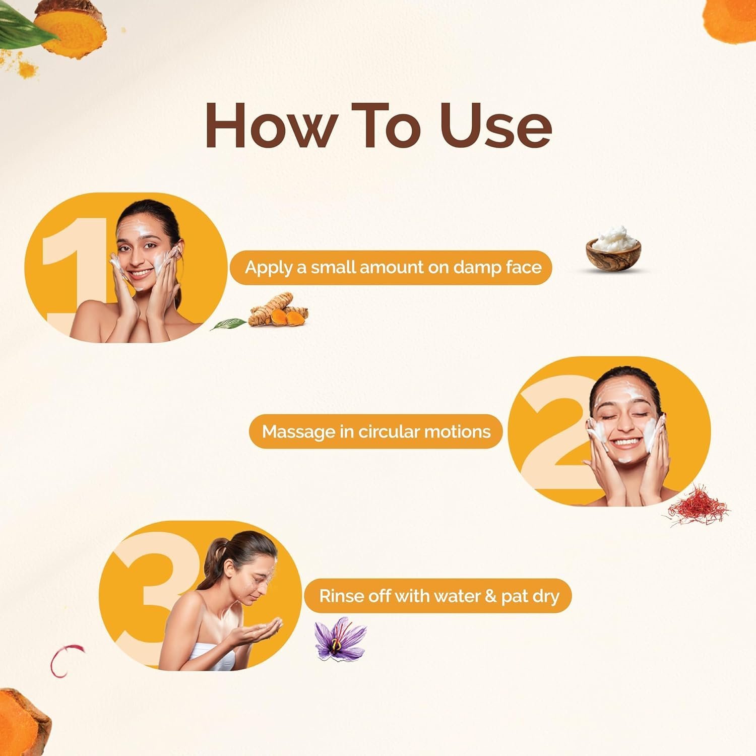 Ubtan Natural Glow Face Wash with Turmeric & Saffron for Tan Removal – 50 ml - Image 6